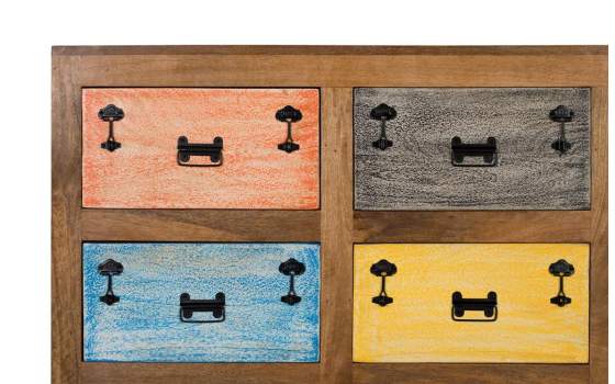 Aparador Rustico Colores Decapados 6 Cajones 1 Puerta Arinat Aparador Rustico Colores Decapados 6 Cajones 1 Puerta Arinat