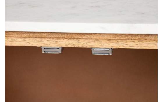 Aparador Rustico Madera Mango y Marmol Serie Felo