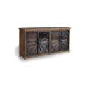 Aparador Rustico Madera Metal 4 Puertas Serie Arnizo