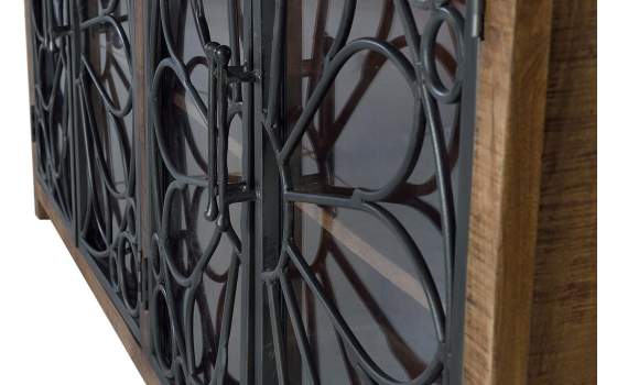 Aparador Rustico Madera Metal 4 Puertas Serie Arnizo