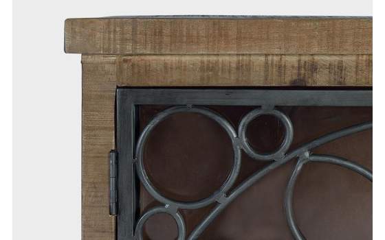 Aparador Rustico Madera Metal 4 Puertas Serie Arnizo