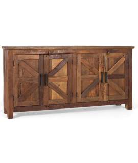 Aparador Rustico Madera Reciclada 4 Puertas Serie Aisne