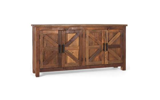 Aparador Rustico Madera Reciclada 4 Puertas Serie Aisne