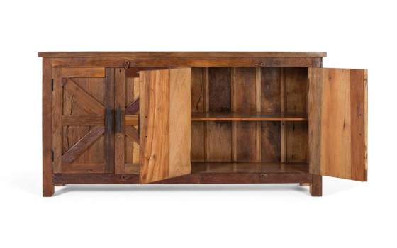 Aparador Rustico Madera Reciclada 4 Puertas Serie Aisne
