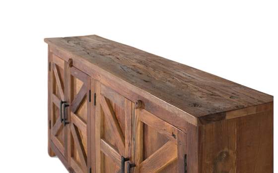 Aparador Rustico Madera Reciclada 4 Puertas Serie Aisne