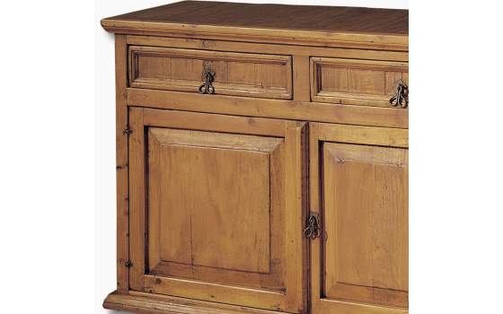 Aparador Rustico Mejicano 2 Puertas 2 Cajones Madera Maciza