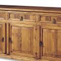 Aparador Rustico Mejicano 3 Puertas 3 Cajones Madera Maciza