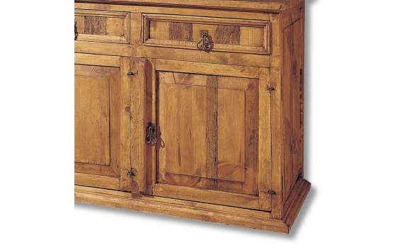 Aparador Rustico Mejicano 3 Puertas 3 Cajones Madera Maciza