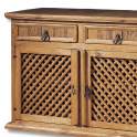 Aparador Rustico Mejicano 3 Puertas Enrejadas 3 Cajones Madera