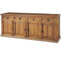 Aparador Rustico Mejicano 4 Puertas 4 Cajones Madera Maciza