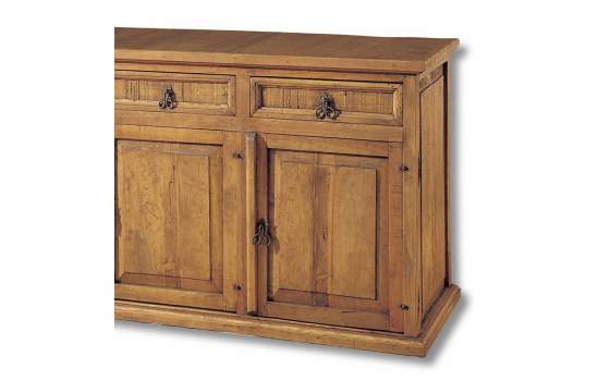 Aparador Rustico Mejicano 4 Puertas 4 Cajones Madera Maciza