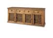 Aparador Rustico Mejicano 4 Puertas Enrejadas 4 Cajones Madera