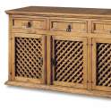 Aparador Rustico Mejicano 4 Puertas Enrejadas 4 Cajones Madera