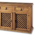 Aparador Rustico Mejicano 4 Puertas Enrejadas 4 Cajones Madera