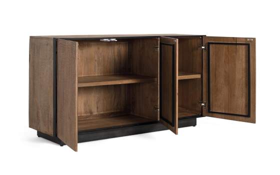 Aparador Rustico Moderno 3 Puertas en Mango Serie Aoiz