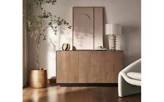 Aparador Rustico Moderno 3 Puertas en Mango Serie Aoiz