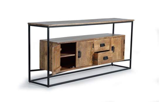 Aparador Salón Industrial 3 Puertas 2 Cajones Serie Arcino