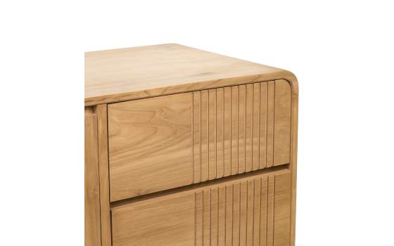 Aparador Salon 3 Cajones 3 Puertas Teca Natural Serie Eyre