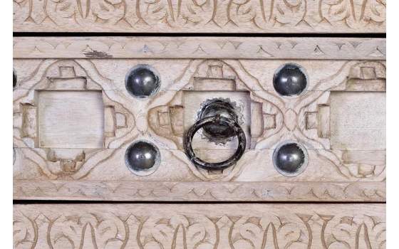 Aparador Salon 3 Puertas 3 Cajones Decape Blanco Alinda