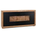 Aparador 3 Puertas Diseño Contemporaneo Negro Madera Adaniell