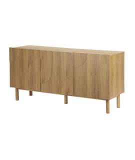 Aparador Salon 3 Puertas Estilo Actual Roble Laminado Ajober