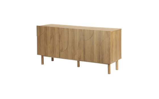 Aparador Salon 3 Puertas Estilo Actual Roble Laminado Ajober