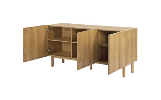 Aparador Salon 3 Puertas Estilo Actual Roble Laminado Ajober