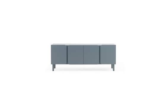 Aparador Salon 4 Puertas Lisas Color Azul Paloma Serie Axally Aparador Salon 4 Puertas Lisas Color Azul Paloma Serie Axally