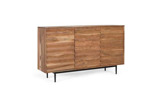 Aparador Salon Actual 3 Puertas Madera de Acacia Serie Alicock