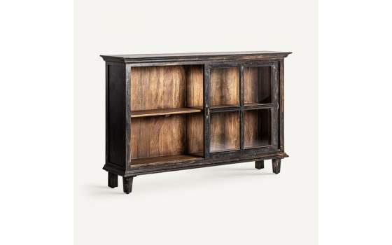 Aparador Salon Contemporaneo 2 Puertas Cristal Serie Nuchis