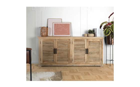 Aparador Salon Madera Natural Grande 4 Puertas Serie Ardisna