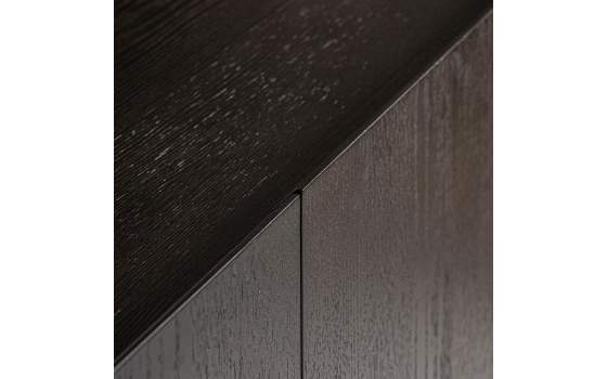 Aparador Salon Moderno 2 Puertas Roble y Acero Oro serie Neuvic