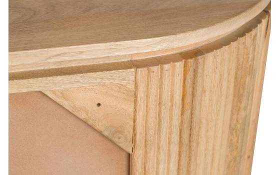 Aparador Salon Ovalado Madera Mango Maciza 4 Puertas Myra