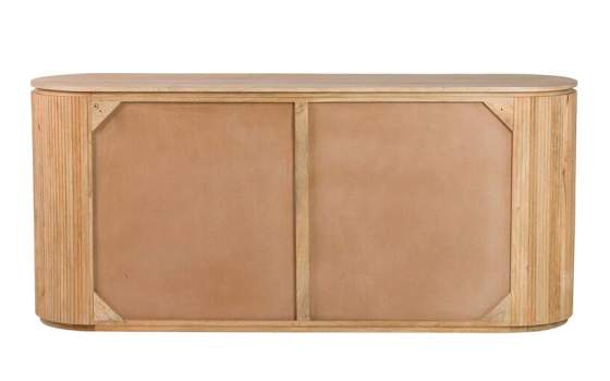 Aparador Salon Ovalado Madera Mango Maciza 4 Puertas Myra