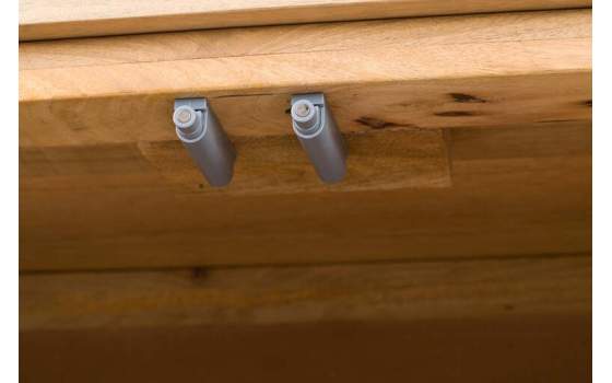 Aparador Salon Ovalado Madera Mango Maciza 4 Puertas Myra