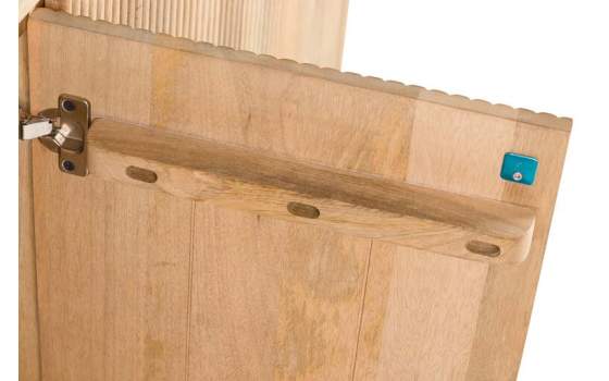 Aparador Salon Ovalado Madera Mango Maciza 4 Puertas Myra