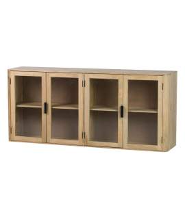 Aparador Salon Rustico Actual 4 Puertas Acristaladas Serie Felo