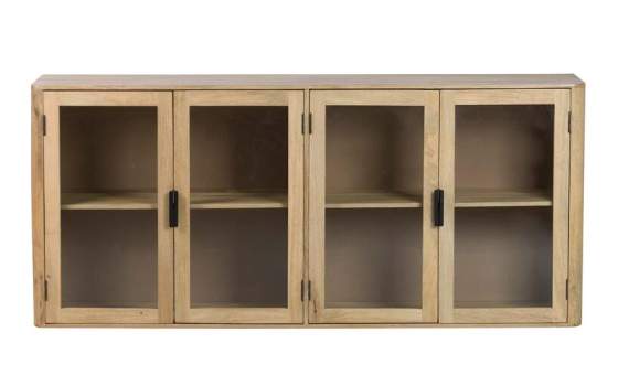Aparador Salon Rustico Actual 4 Puertas Acristaladas Serie Felo