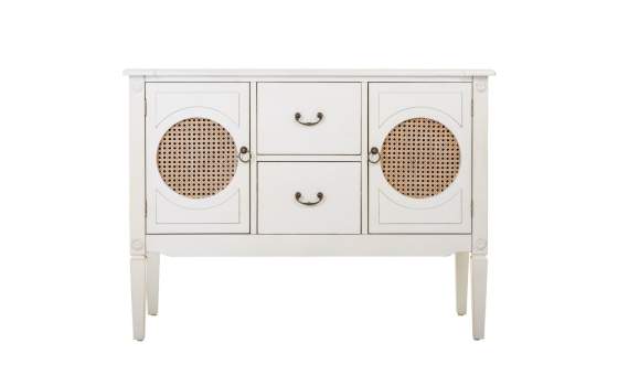 Aparador Vintage Blanco 2 Cajones 2 Puertas Serie Rivazza
