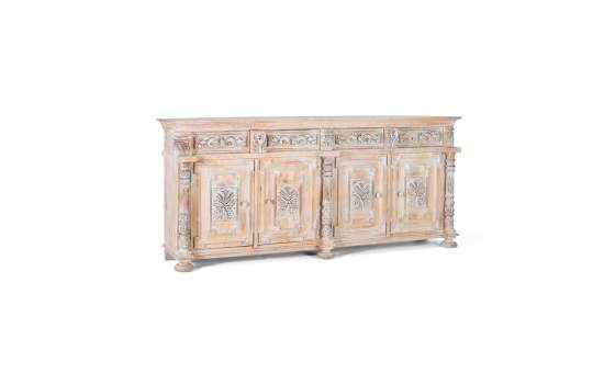 Aparador Vintage Blanco Decape 4 Puertas 4 Cajones Atriadas Aparador Vintage Blanco Decape 4 Puertas 4 Cajones Atriadas