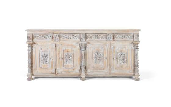 Aparador Vintage Blanco Decape 4 Puertas 4 Cajones Atriadas Aparador Vintage Blanco Decape 4 Puertas 4 Cajones Atriadas