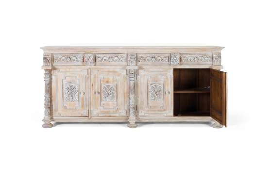 Aparador Vintage Blanco Decape 4 Puertas 4 Cajones Atriadas Aparador Vintage Blanco Decape 4 Puertas 4 Cajones Atriadas