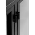 Aparador Vitrina Industrial 4 Puertas Metal Negro Darostes