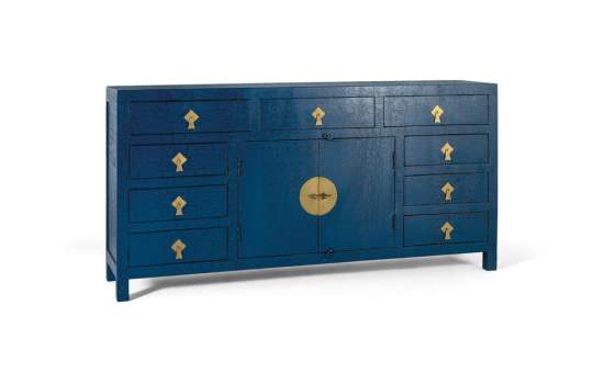 Aparador Zen Azul Distressed 9 Cajones 2 Puertas Serie Bassus Aparador Zen Azul Distressed 9 Cajones 2 Puertas Serie Bassus