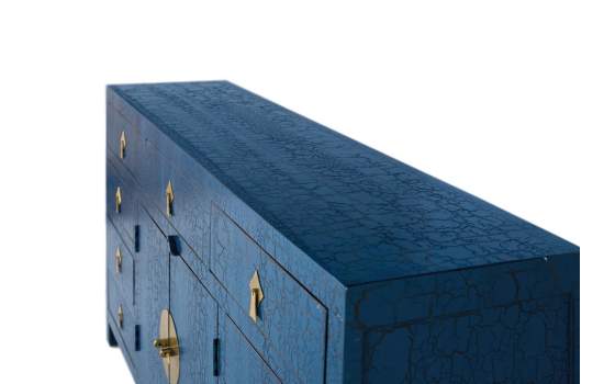 Aparador Zen Azul Distressed 9 Cajones 2 Puertas Serie Bassus Aparador Zen Azul Distressed 9 Cajones 2 Puertas Serie Bassus