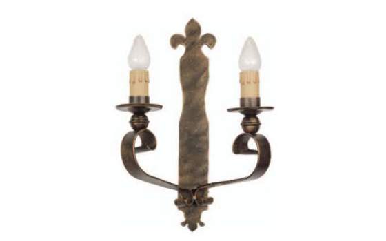 Aplique 2 Brazos Flor de Lis