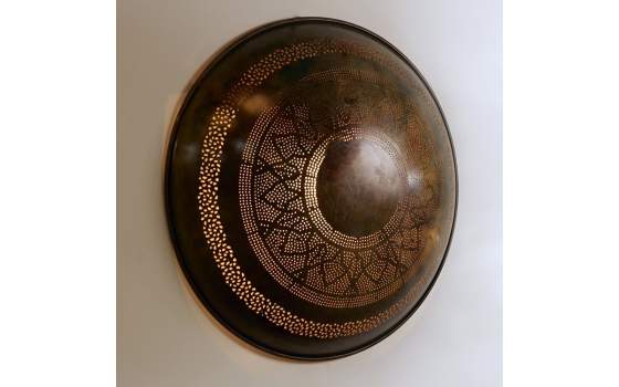 Aplique Grande Redondo Estilo Oriental Cobre Perforado Charlotte