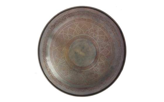 Aplique Grande Redondo Estilo Oriental Cobre Perforado Charlotte