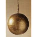 Lampara  Grande Redonda Estilo Oriental Oro Perforado Dagmar