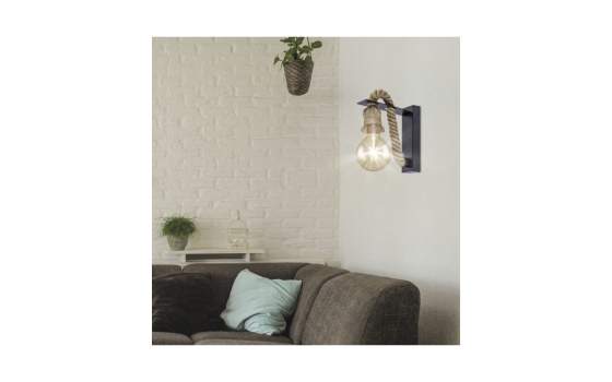 Aplique Lampara Pared Cuerda y Forja Industrial Serie Coke Aplique Lampara Pared Cuerda y Forja Industrial Serie Coke